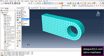 آموزش شبیه سازی فشار روی نیمه استوانه ای پایین اتصال یکسر گیردار در نرم افزار اباکوس